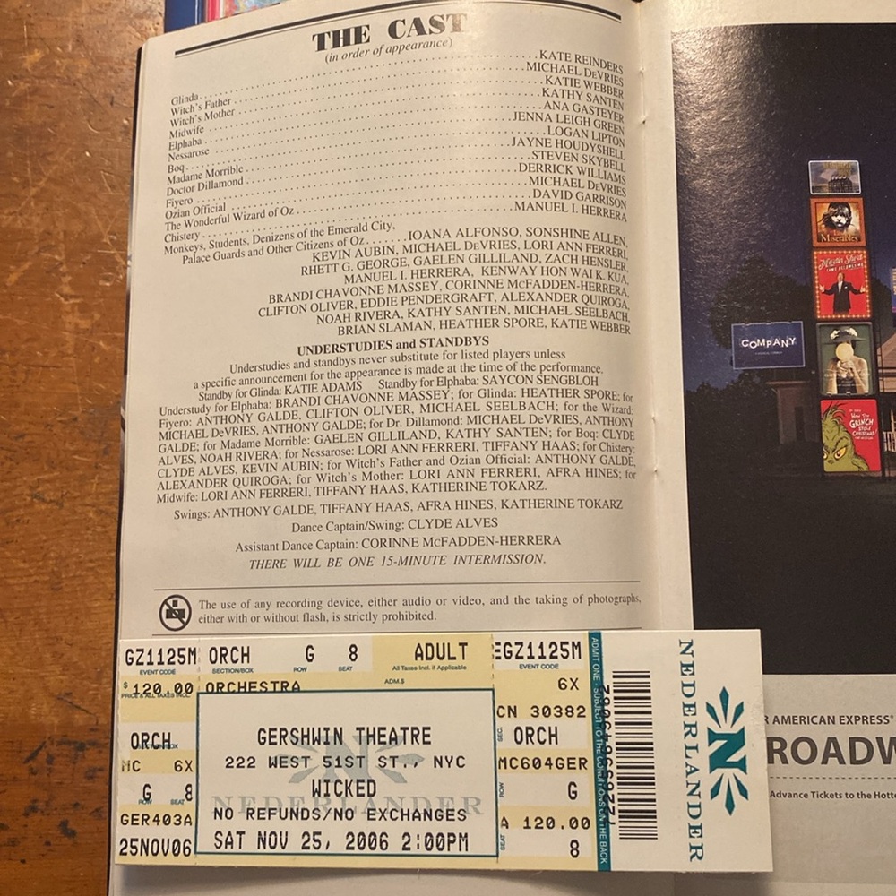 Wicked Broadway New York City Signed Production Poster - Picture 6 of 6